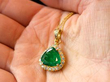 Pear Cut Emerald Necklace Pendant