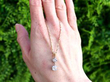 Diamond Drop Pendant Necklace in 9ct Gold outside