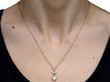 Diamond Drop Pendant Necklace in 9ct Gold wearing
