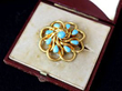 Turquoise and Gold brooch by Garrard Jewellers