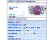 Ruby Cabochon Ring with Diamonds grading card