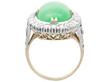 Antique Oval Jade Ring side