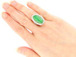Antique Oval Jade Ring wearing
