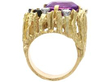 Vintage Amethyst and Onyx Ring