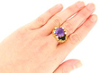 Vintage Amethyst and Onyx Ring wearing