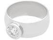 Vintage Gents Solitaire Band in White Gold