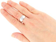 Vintage Gents Solitaire Band in White Gold wearing