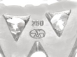 Vintage Double Eternity Ring with Diamonds hallmarks