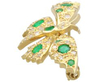 Vintage Emerald Butterfly Brooch in Gold
