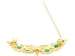Vintage Emerald Butterfly Brooch in Gold open