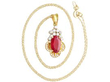 Ruby and Diamond Gold Pendant