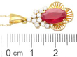 Vintage Ruby Pendant in Yellow Gold