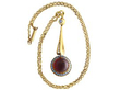 Antique Garnet Pendant Necklace in Gold