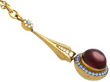 Antique Garnet Pendant Necklace in Gold