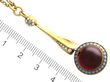 Antique Garnet Pendant Necklace in Gold