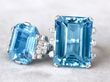aquamarine and diamond rings