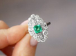 Platinum Art Deco Emerald Ring