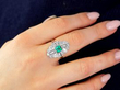1930s Art Deco Ring with Emerald and Diamonds