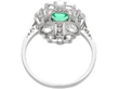 Antique Art Deco Emerald and Diamond Ring