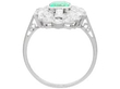 Art Deco Emerald Engagement Ring