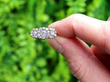 Trilogy Cluster Ring in Yellow Gold outside