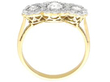 Diamond Trilogy Cluster Ring in Yellow Gold