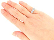 Trilogy Cluster Ring in Yellow Gold on hand