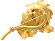 Gold Victorian Floral Brooch with Diamonds reverse