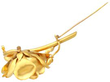 Gold Victorian Floral Brooch with Diamonds open