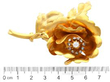 Gold Victorian Floral Brooch with Diamonds size