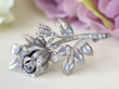 Diamond Rose Brooch