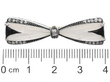 Rock Crystal and Diamond Bow Brooch size
