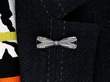 Rock Crystal and Diamond Bow Brooch wearing