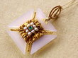 emerald agate pearl pendant