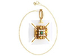 Antique White Agate Pendant in Yellow Gold