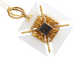 emerald agate pearl pendant reverse