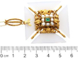 emerald agate pearl pendant size