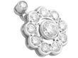 Antique Diamond Cluster Earrings in White Gold