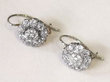 Floral Cluster Diamond Earrings in Platinum