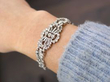 10 Carat Diamond Bracelet in Platinum on wrist