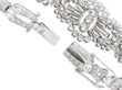 10 Carat Diamond Bracelet in Platinum open