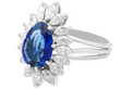 Platinum Blue Sapphire Ring