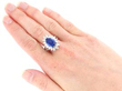 Wearing 1950s Sapphire and Diamond Platinum Ring