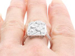 Rectangular Multi Diamond Dress Ring on finger