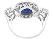 Antique Platinum Sapphire and Diamond Ring
