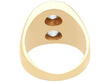 Mens Antique Diamond Ring in Yellow Gold back