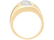 Mens Antique Diamond Ring in Yellow Gold side
