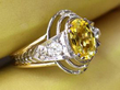Antique Oval Yellow Sapphire Ring