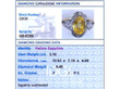 Oval Yellow Sapphire Ring grading card