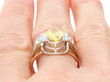 Oval Yellow Sapphire Ring wearing